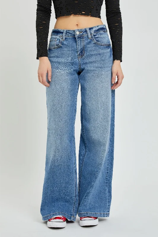 Women's Low Rise Wide Leg Jeans - CELWV98899M