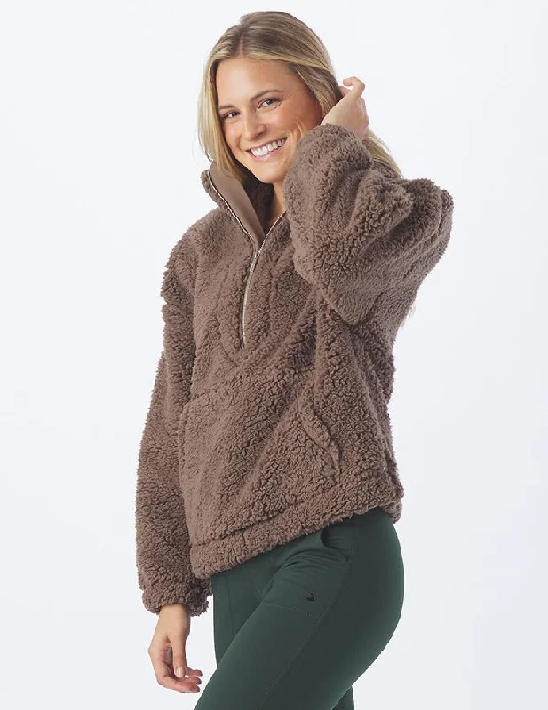 Sherpa Quarter Zip: Mocha