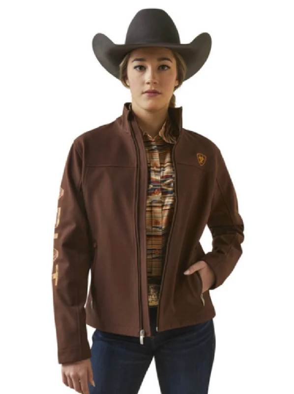 Ariat Women's Team Logo Softshell Chimayo Jacket-Chocolate