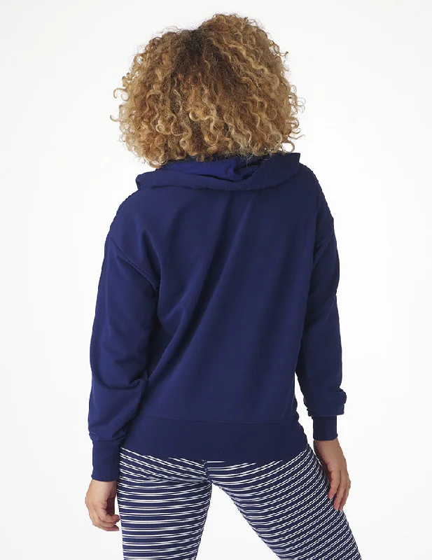 Vintage Oversized Zip Up: Indigo