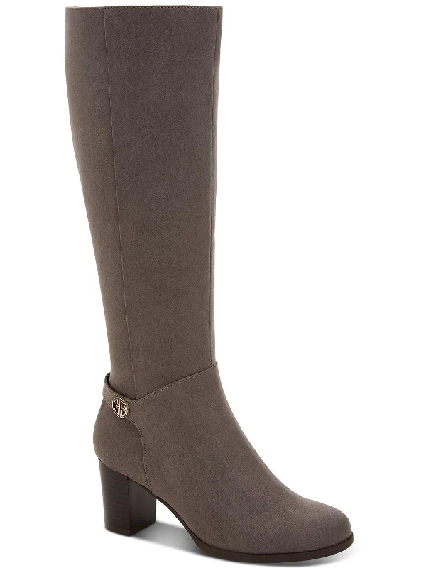 Adonnys Womens Leather Tall Knee-High Boots