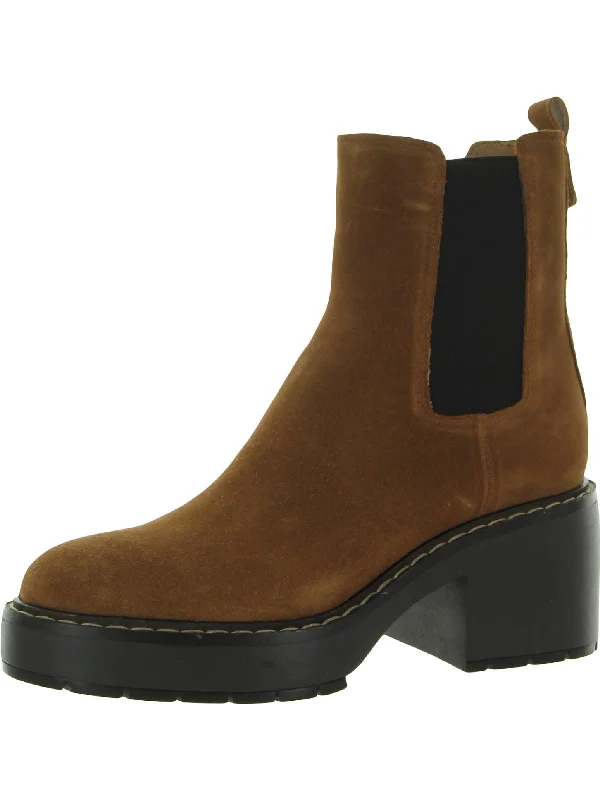 Anderson Womens Block Heel Chelsea Boots