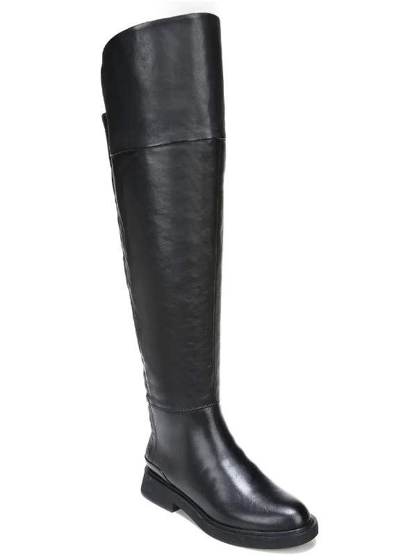 Battina  Womens Leather Wide Calf Knee-High Boots