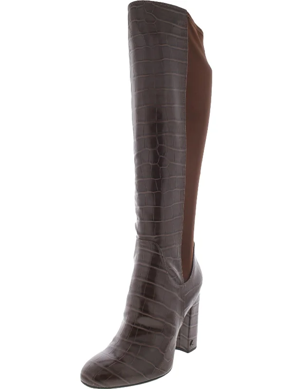 Clarimont Womens Zipper Knee-High Boots