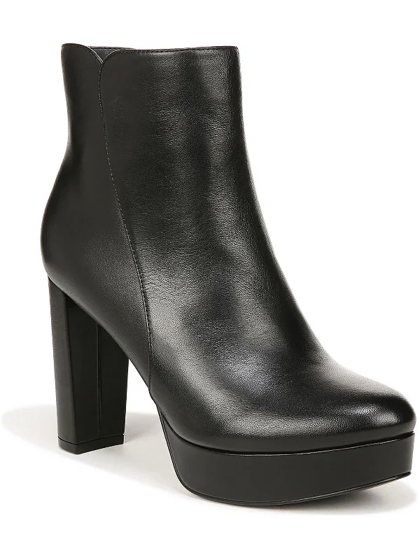 Flavio Womens Zipper Platform Ankle Boots