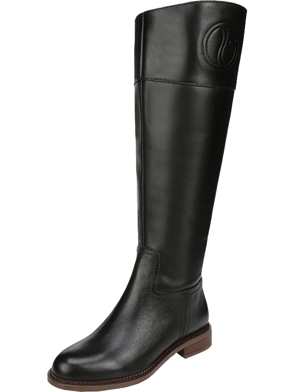 Hudson Womens Leather Wide Calf Riding Boots