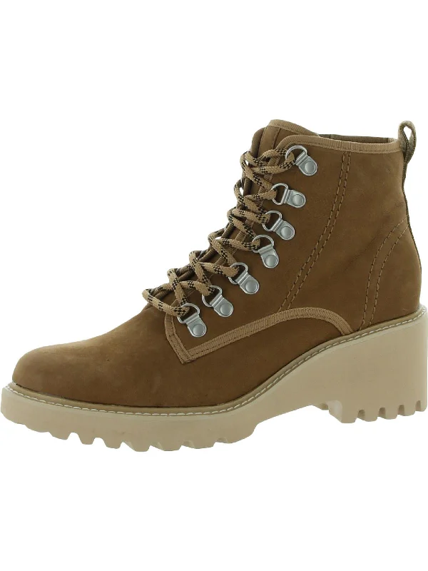 Huey Hiker Womens Leather Casual Combat & Lace-up Boots