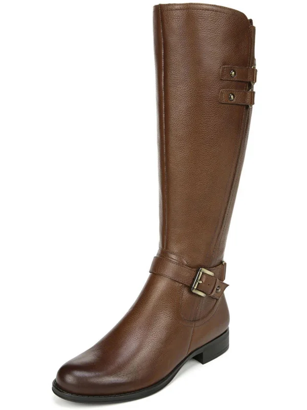 Jackie Womens Leather Knee-High Riding Boots