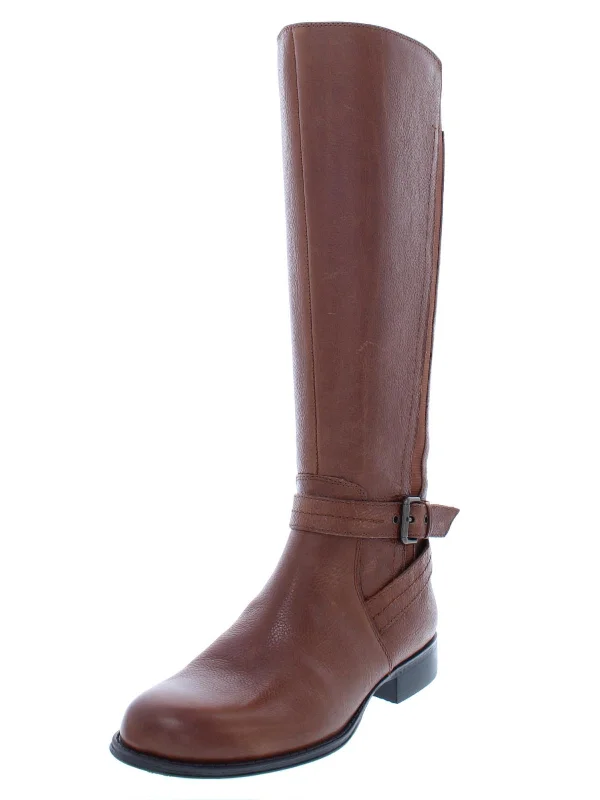 Jelina Womens Leather Knee-High Riding Boots