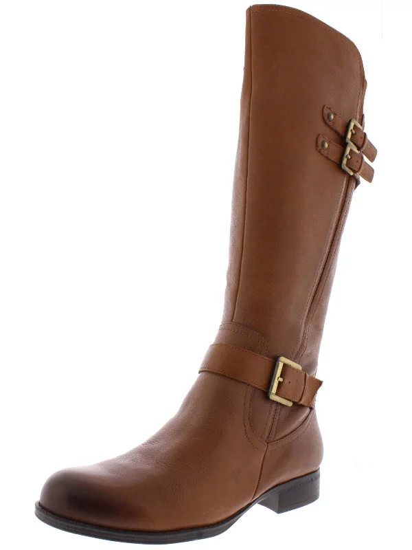 Jessie Womens Leather Knee-High Riding Boots