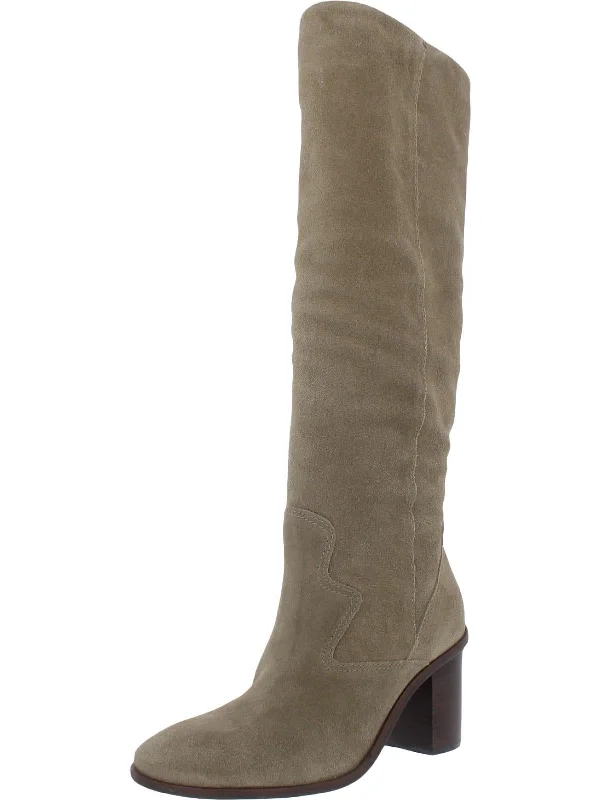 Jolna Womens Suede Tall Knee-High Boots