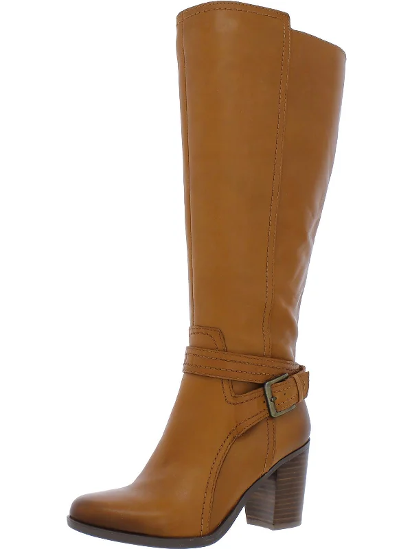 Kelsey Womens Wide Calf Leather Riding Boots