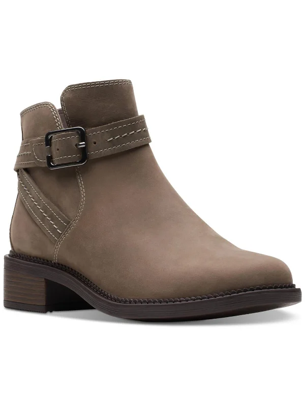 Maye Strap Womens Leather Ankle Booties