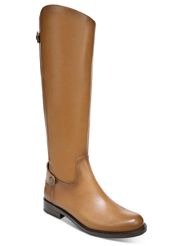 Mikala Womens Leather Riding Knee-High Boots