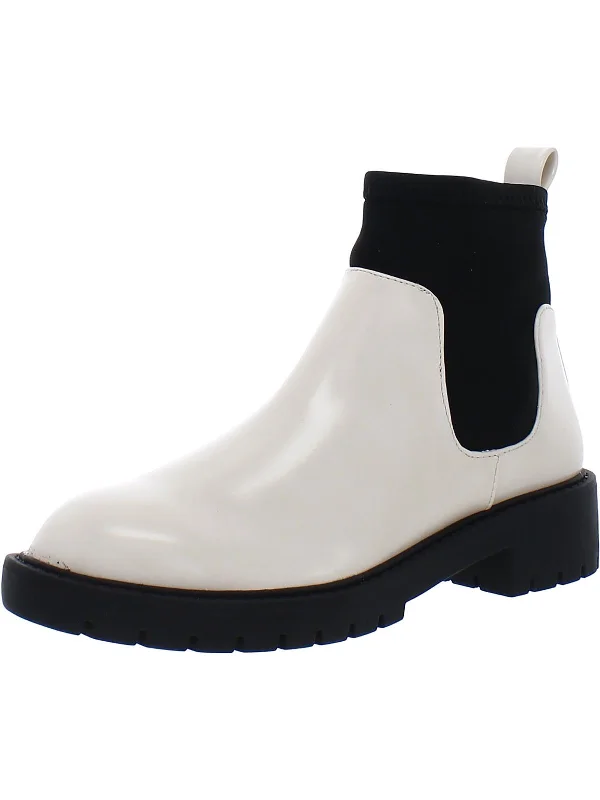 Pia Womens Block Heel Casual Chelsea Boots