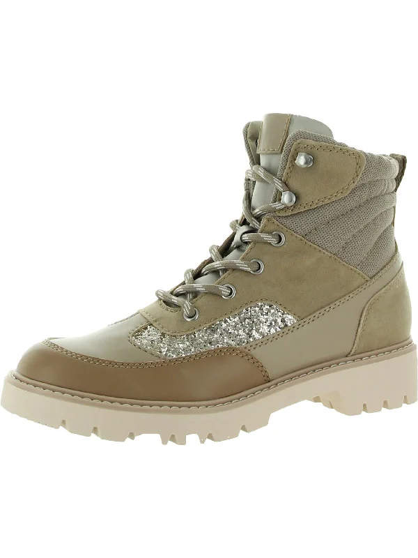 Pippa Womens Glitter Lace Up Hiking Boots