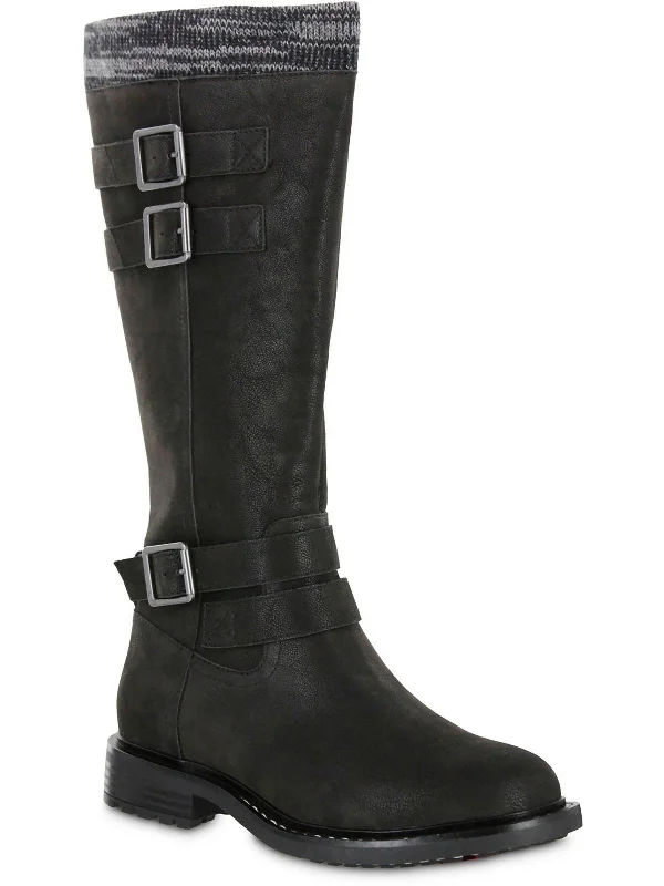 Rexi Womens Faux Leather Tall Knee-High Boots