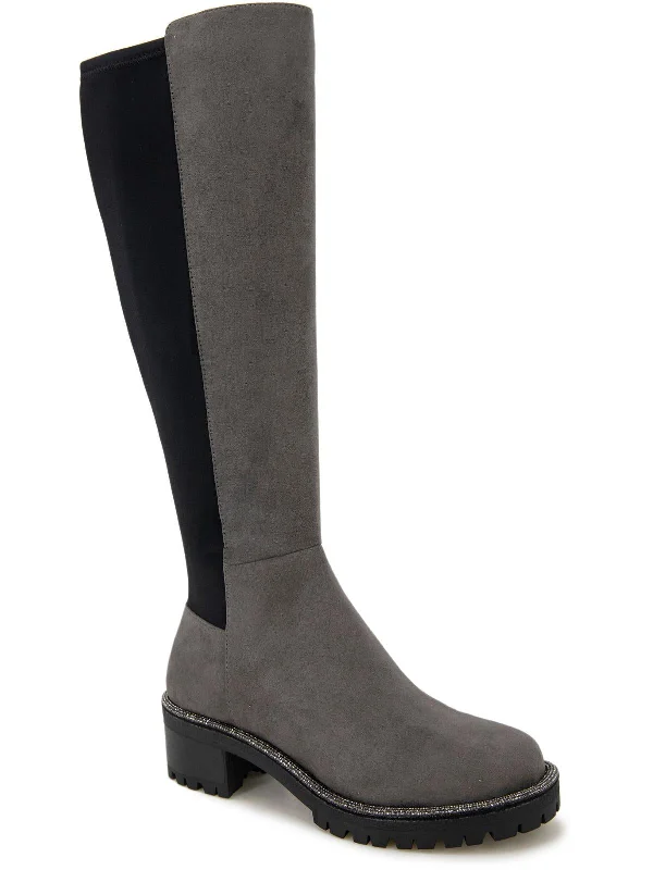 Tate Jewel Stretch Womens Zipper Tall Knee-High Boots