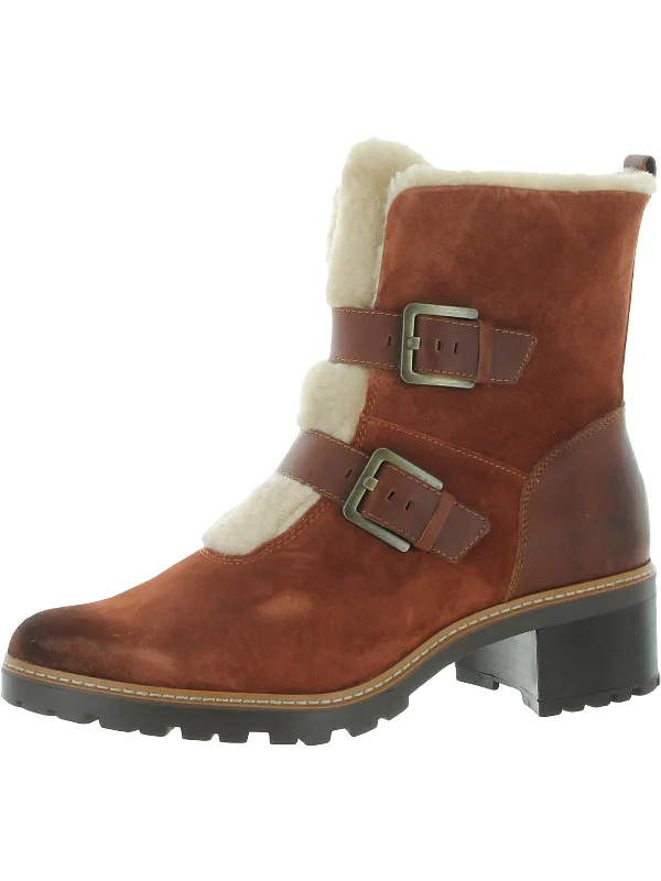 Tristan Womens Suede Faux Fur Winter Boots