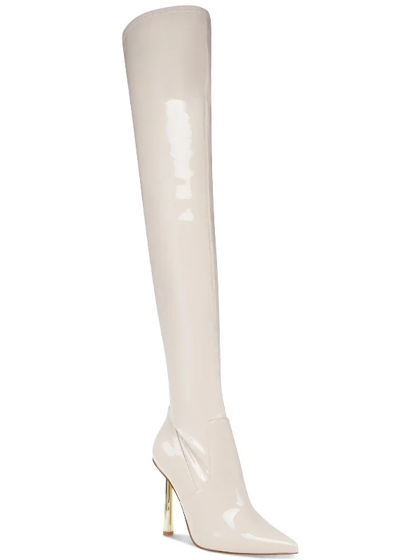 Vivee Womens Sequin Evening Over-The-Knee Boots