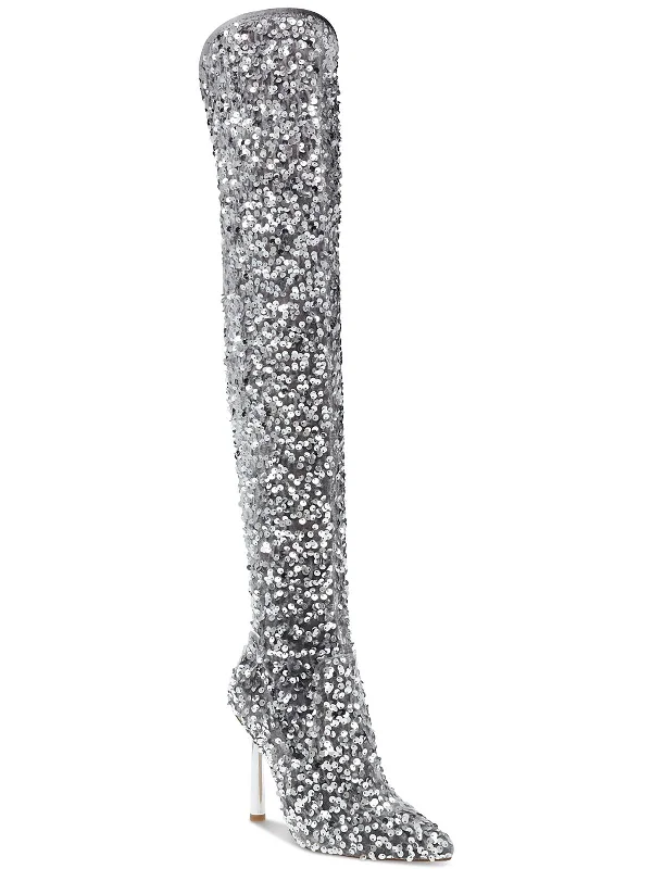 US 8.5 / silver sequin / Regular