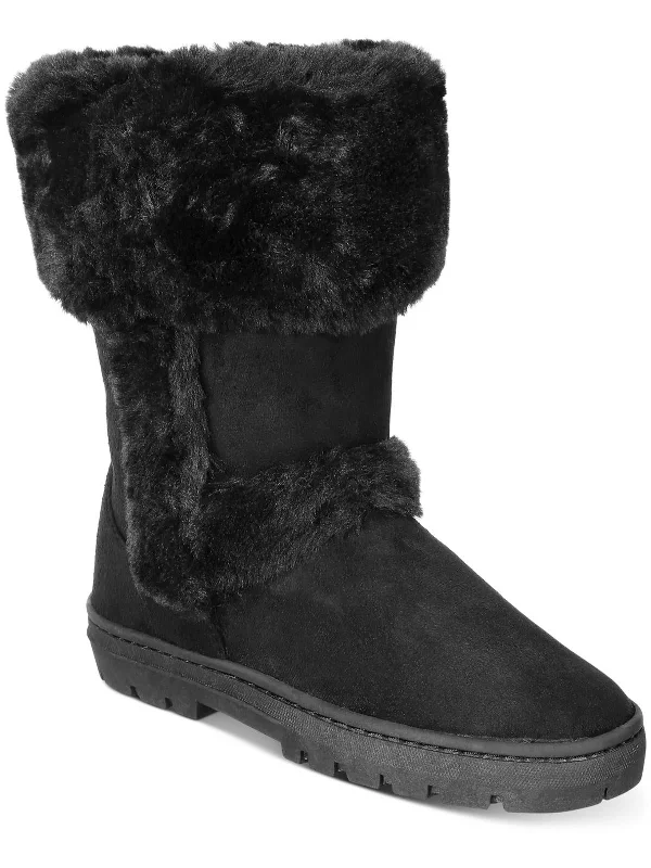 Witty Womens Faux Suede Cold Weather Winter & Snow Boots