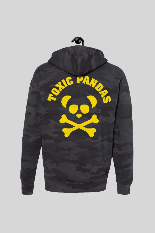 Unisex Black Camo Heavyweight Hoodie - Yellow