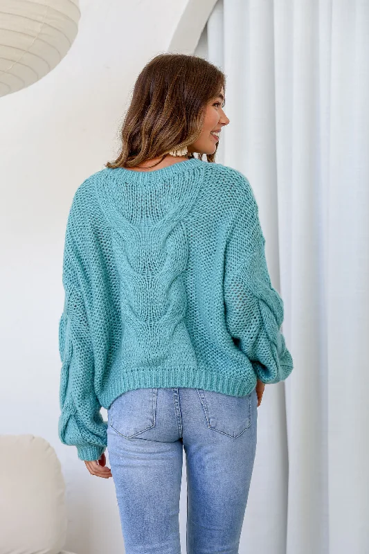 Hunter Knit Jumper Teal