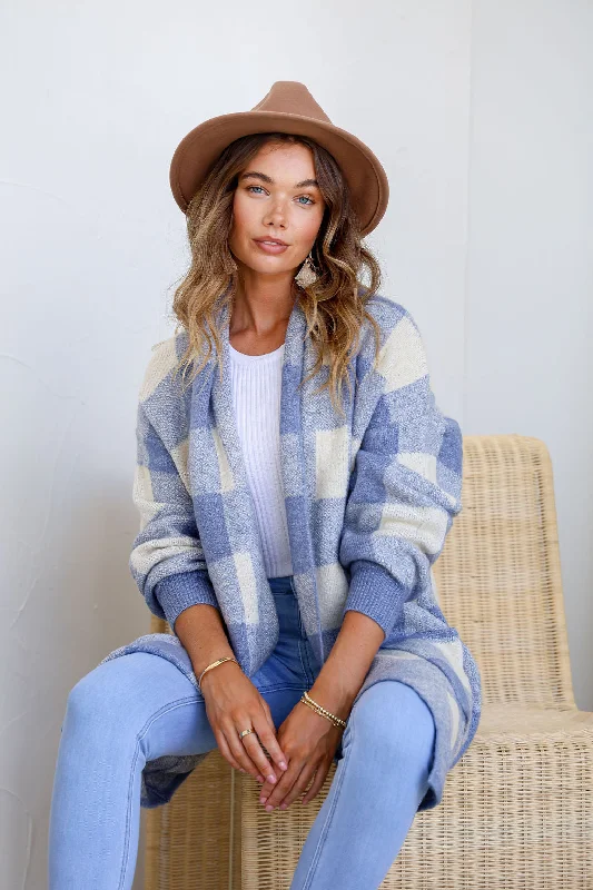 Leura Knit Cardigan Blue