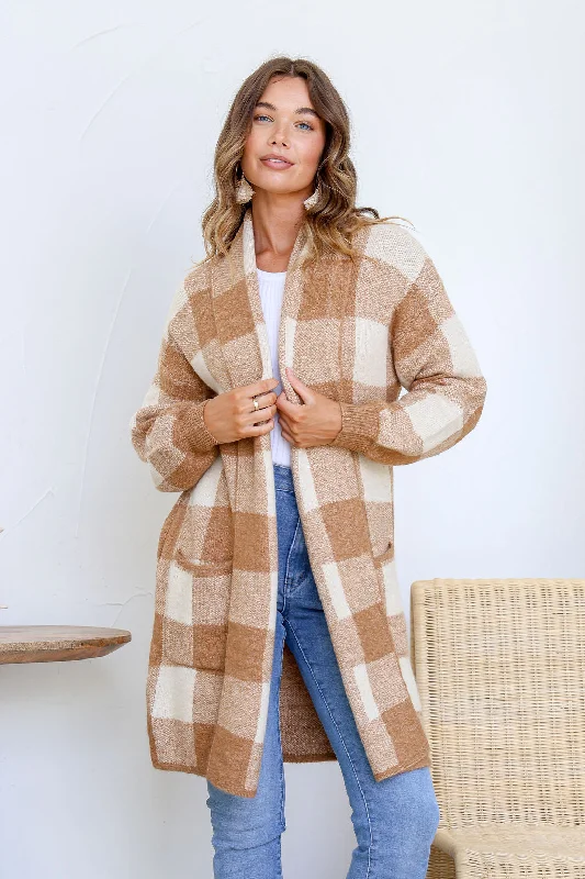 Leura Knit Cardigan Tan