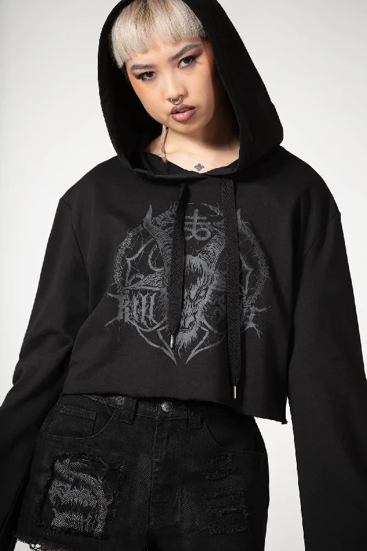 Lost It Cropped Hoodie