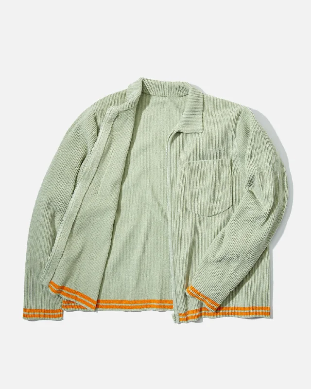 Cordy Knit Jacket - Mint Green