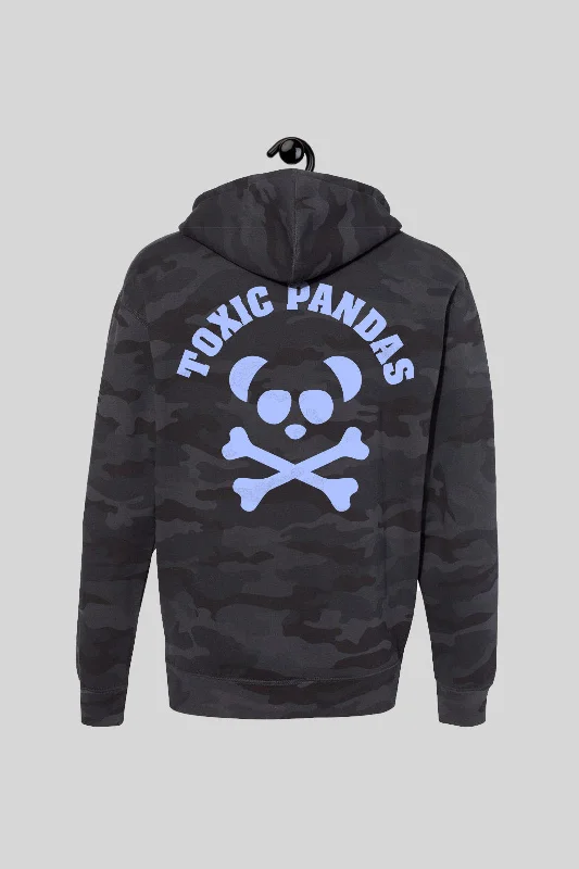 Unisex Black Camo Heavyweight Hoodie - Blue