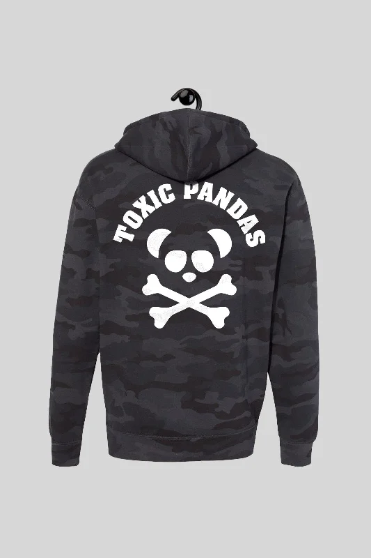 Unisex Black Camo Heavyweight Hoodie - White