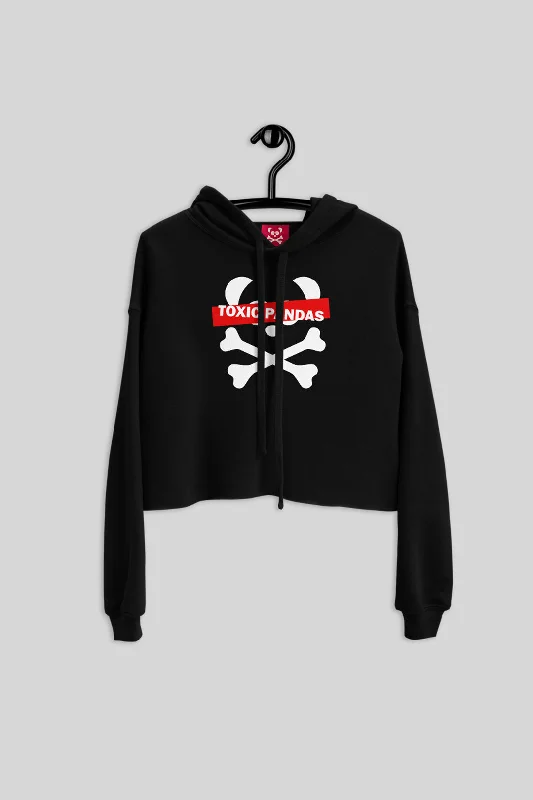 Women's Toxic Pandas Censored Cropped Hoodie