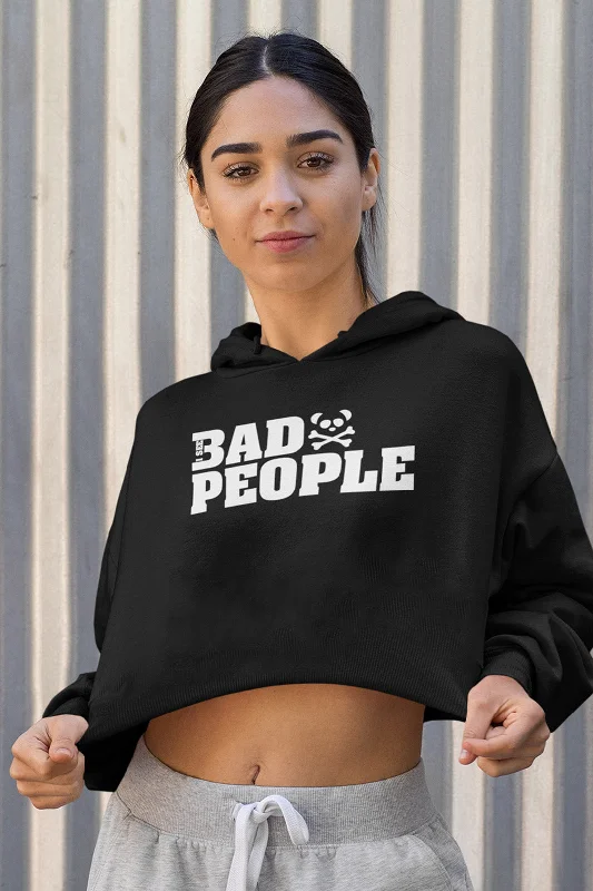 Women's Toxic Pandas I See Bad People Cropped Hoodie