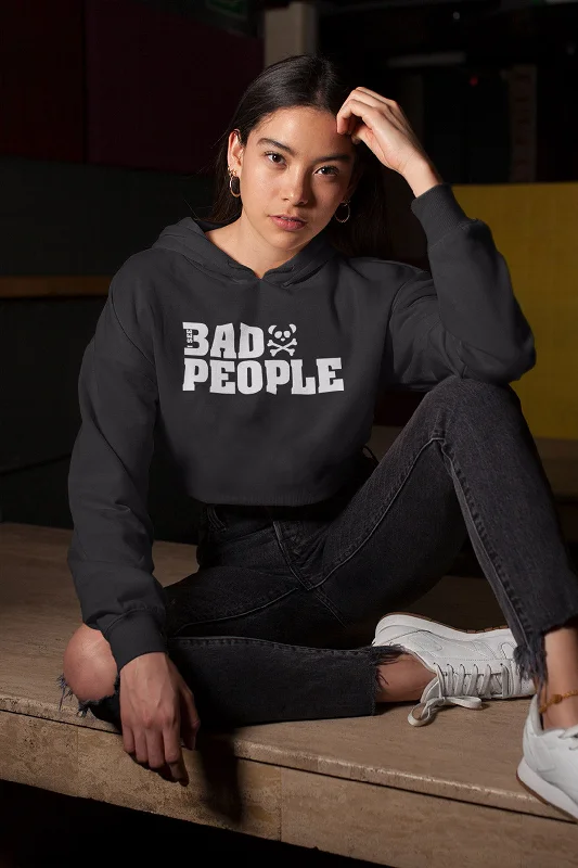 Women's Toxic Pandas I See Bad People Cropped Hoodie