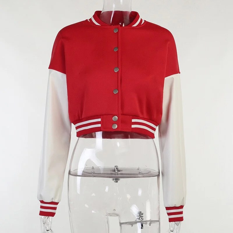 Stitching Letters Embroidery Baseball Uniform Jacket