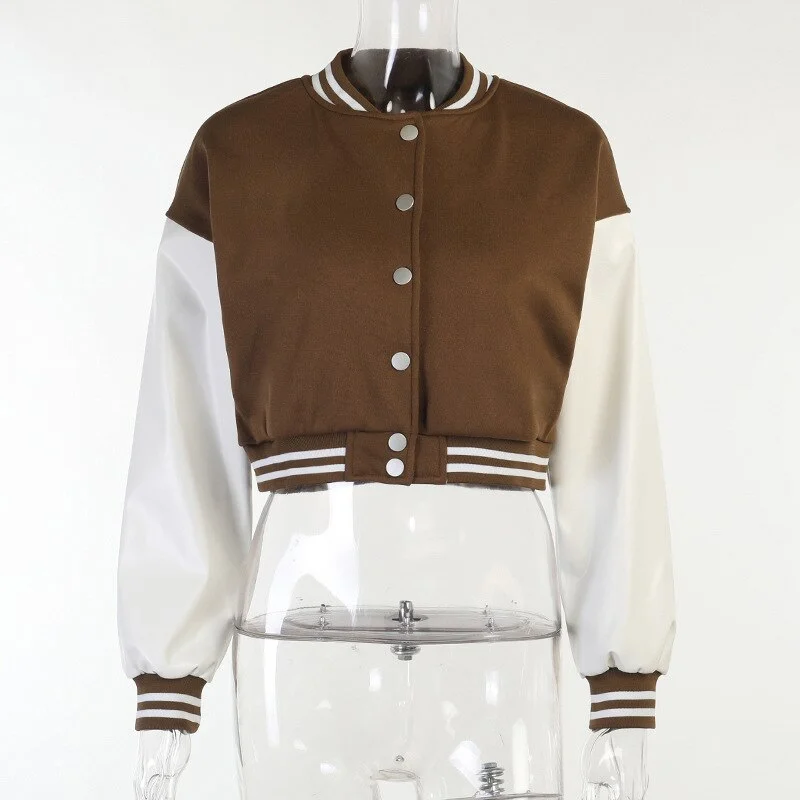 Stitching Letters Embroidery Baseball Uniform Jacket