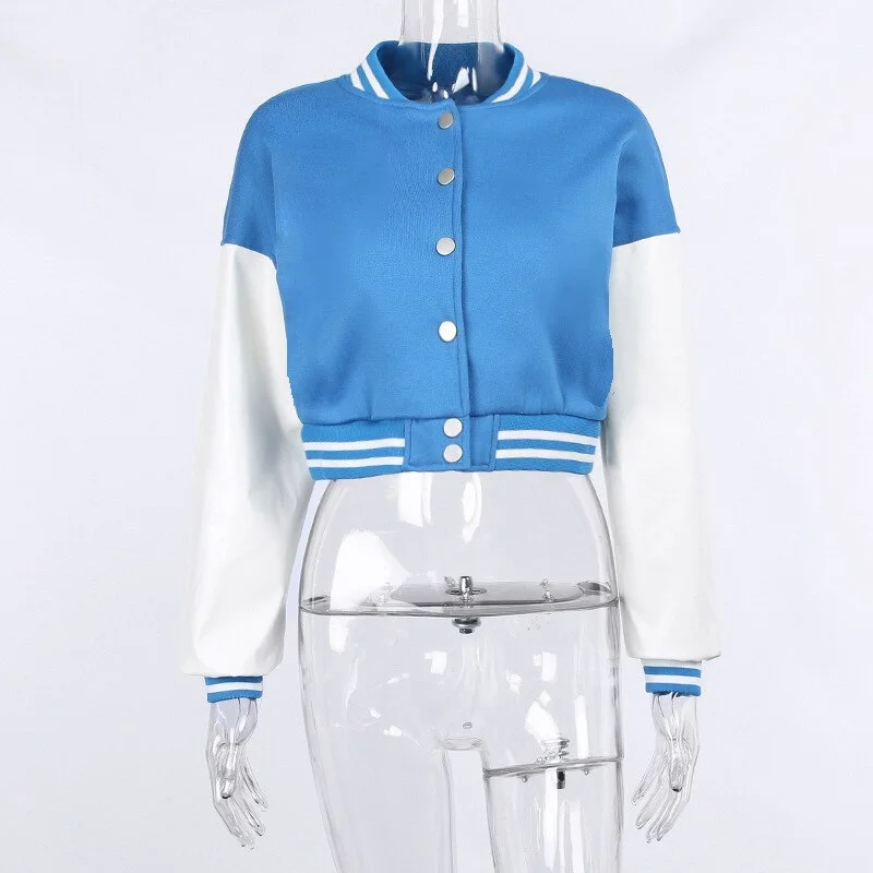 Stitching Letters Embroidery Baseball Uniform Jacket