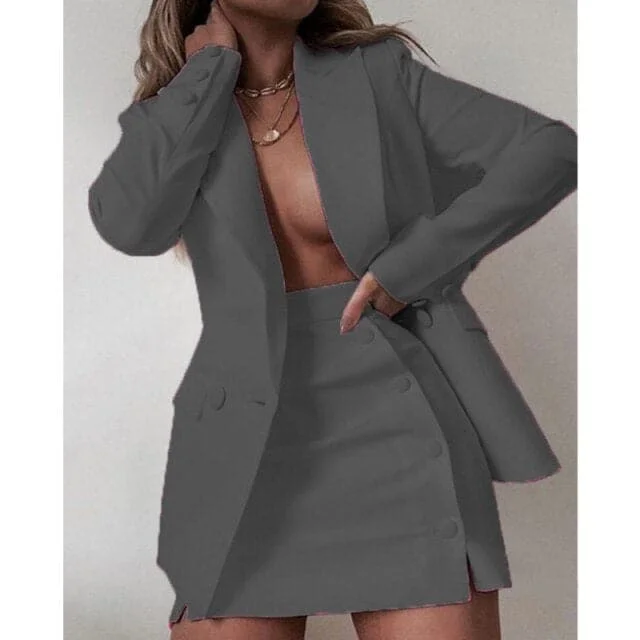 Fashion Women Streetwear Candy Colour Coat + Shorts Set