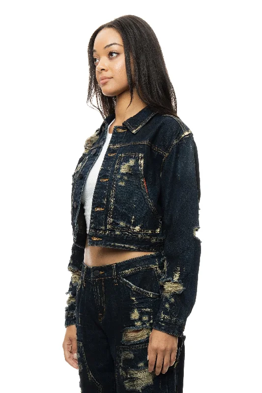 Carpenter Fashion Jean Jacket - 1920 Blue