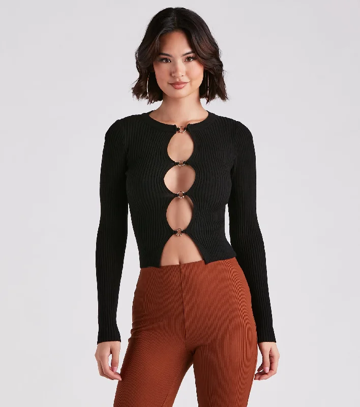 Come And Flaunt It Hoop Sweater Top