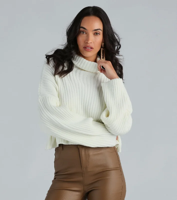 Let's Get Together Turtleneck Crop Sweater