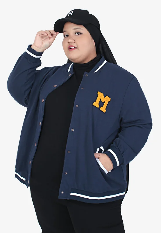 Danny Sporty Streetwear Varsity Jacket - Blue