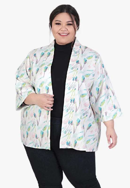 Oriel CNY Tulip Collection Kimono Outerwear - Beige