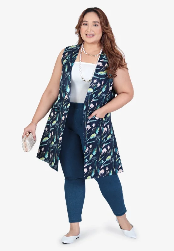 Verna CNY Tulip Collection Sleeveless Vest - Blue