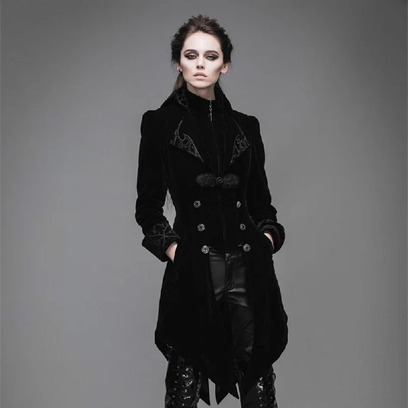 Women's Three Button Vintage Goth Coat