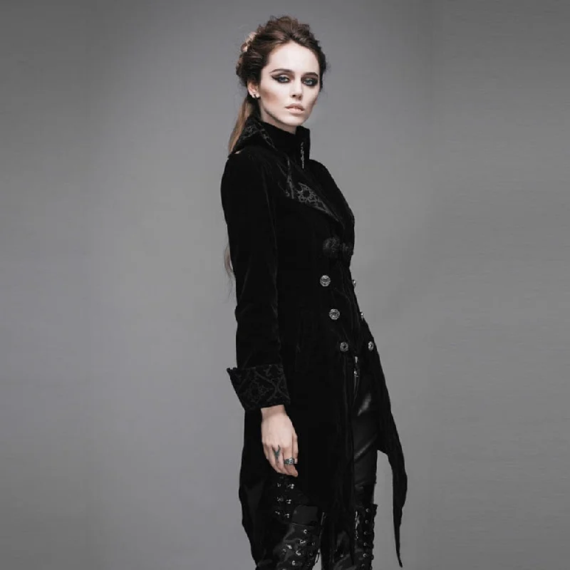 Women's Three Button Vintage Goth Coat