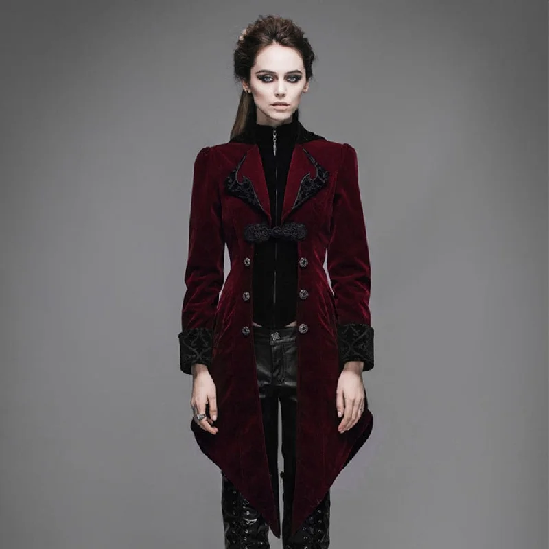 Women's Three Button Vintage Goth Coat